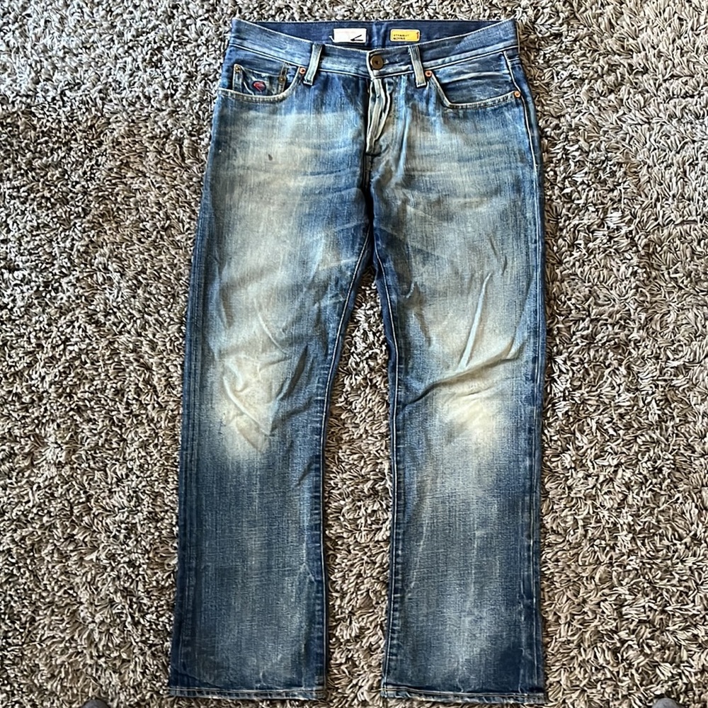 Mens Energie Straight Morris Fade Style Jeans